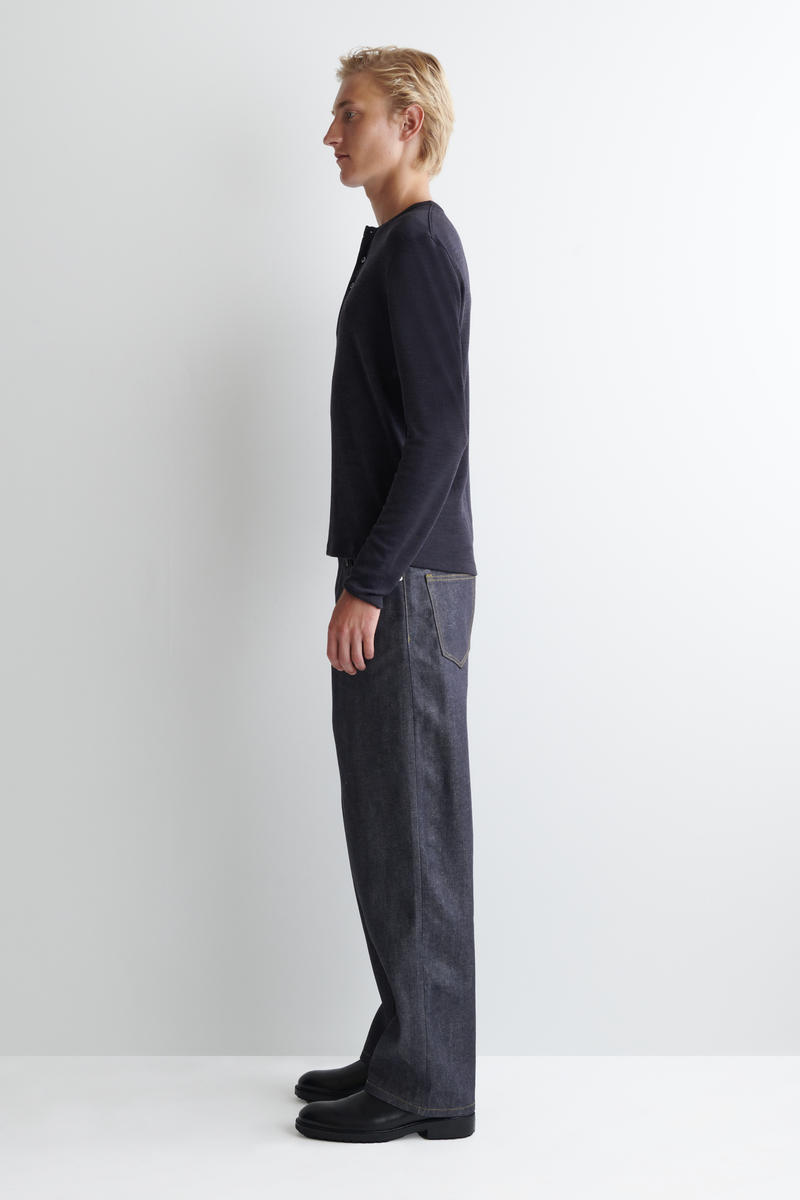 COS ウールブレンドヘンリートップ