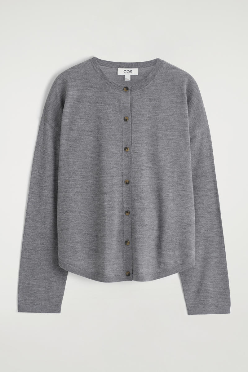 CIRCLE-CUT MERINO WOOL CARDIGAN サークルカットメリノウール