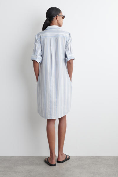 COS ストライプショートスリーブシャツドレス