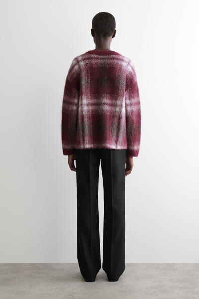 COS チェック柄アルパカブレンドセーター