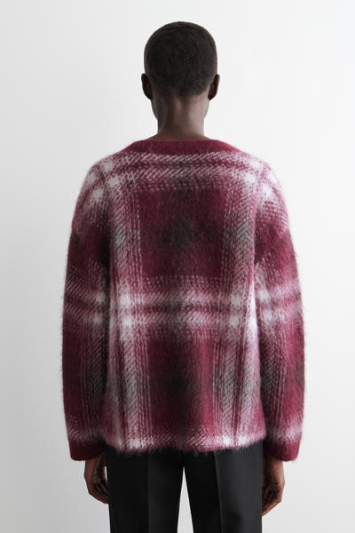 COS チェック柄アルパカブレンドセーター