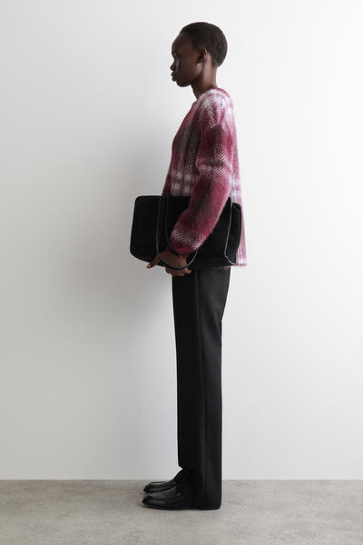 COS チェック柄アルパカブレンドセーター