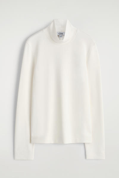 COS ハイネックジャージートップ