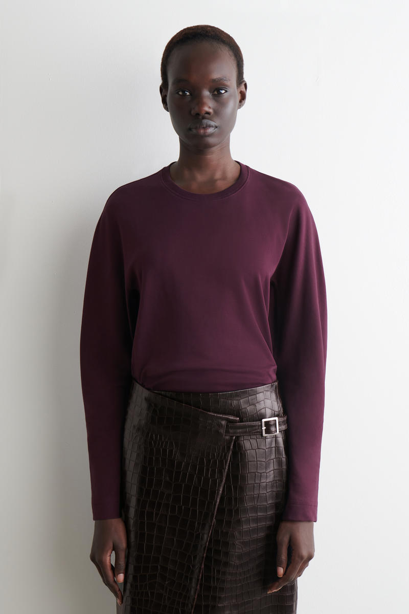 COS ラウンドジャージートップ