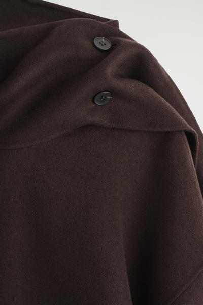 COS ダブルフェイスウールケープ