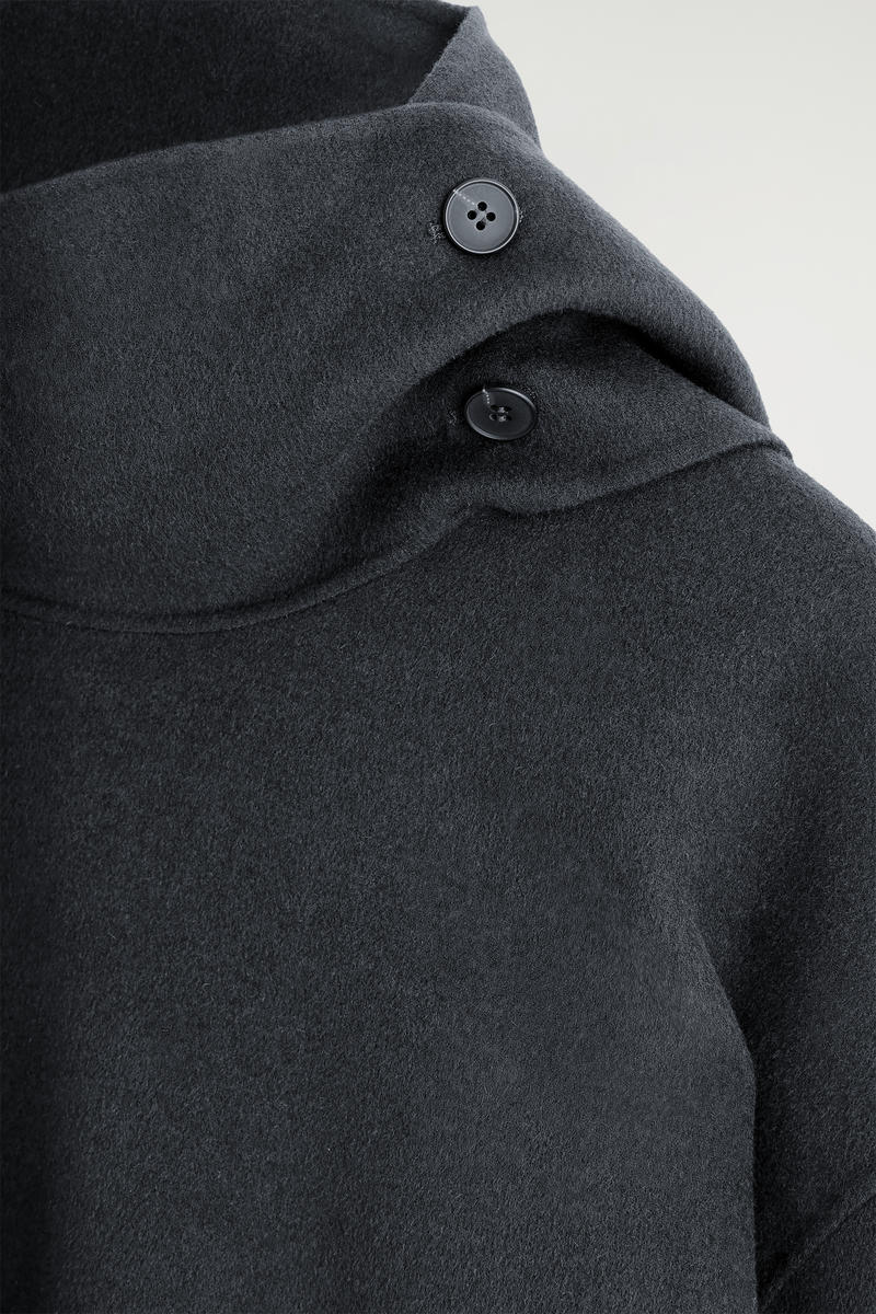 DOUBLE-FACED WOOL CAPE ダブルフェイスウールケープ スチール｜COS