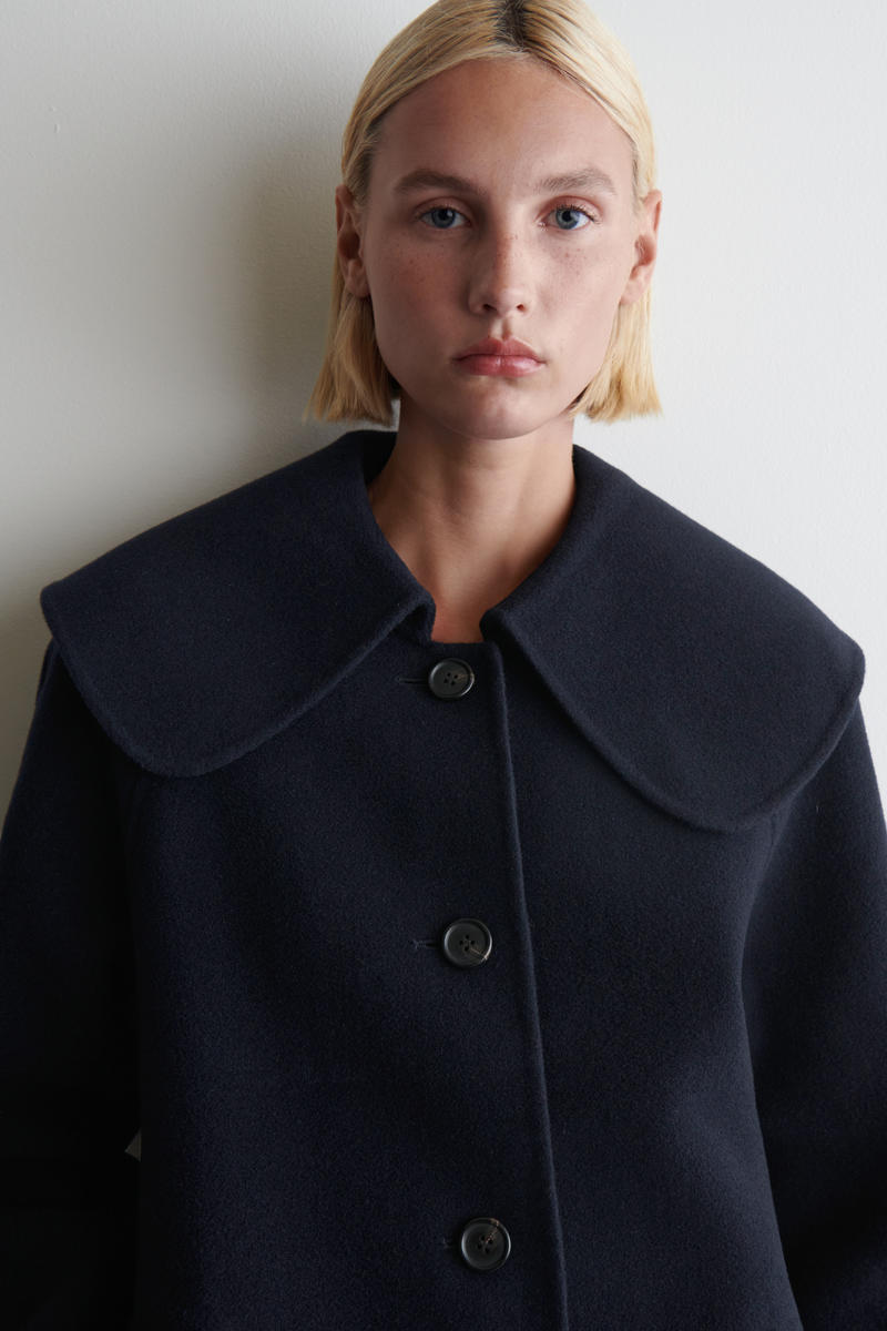 COS 襟付きダブルフェイスウールジャケット COLLARED DOUBLE-FACED WOOL JACKET 襟付きダブルフェイスウール