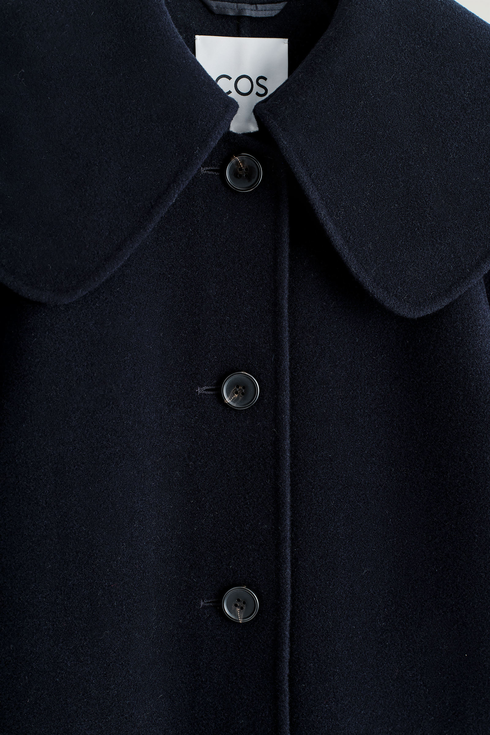 COLLARED DOUBLE-FACED WOOL JACKET 襟付きダブルフェイスウール
