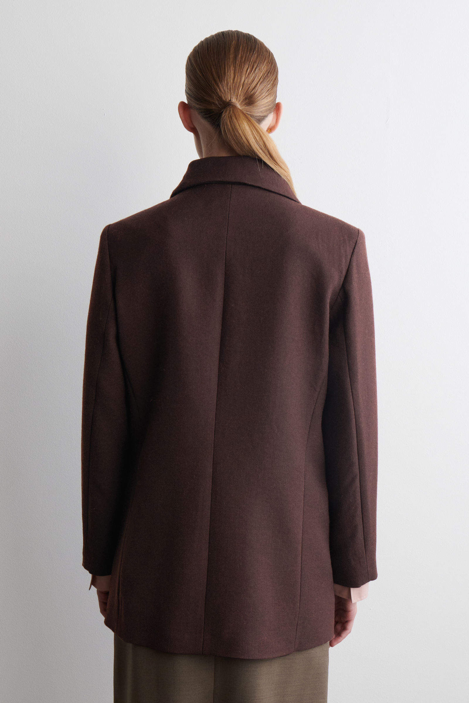 TAILORED WOOL-BLEND JACKET テーラードウールブレンドジャケット