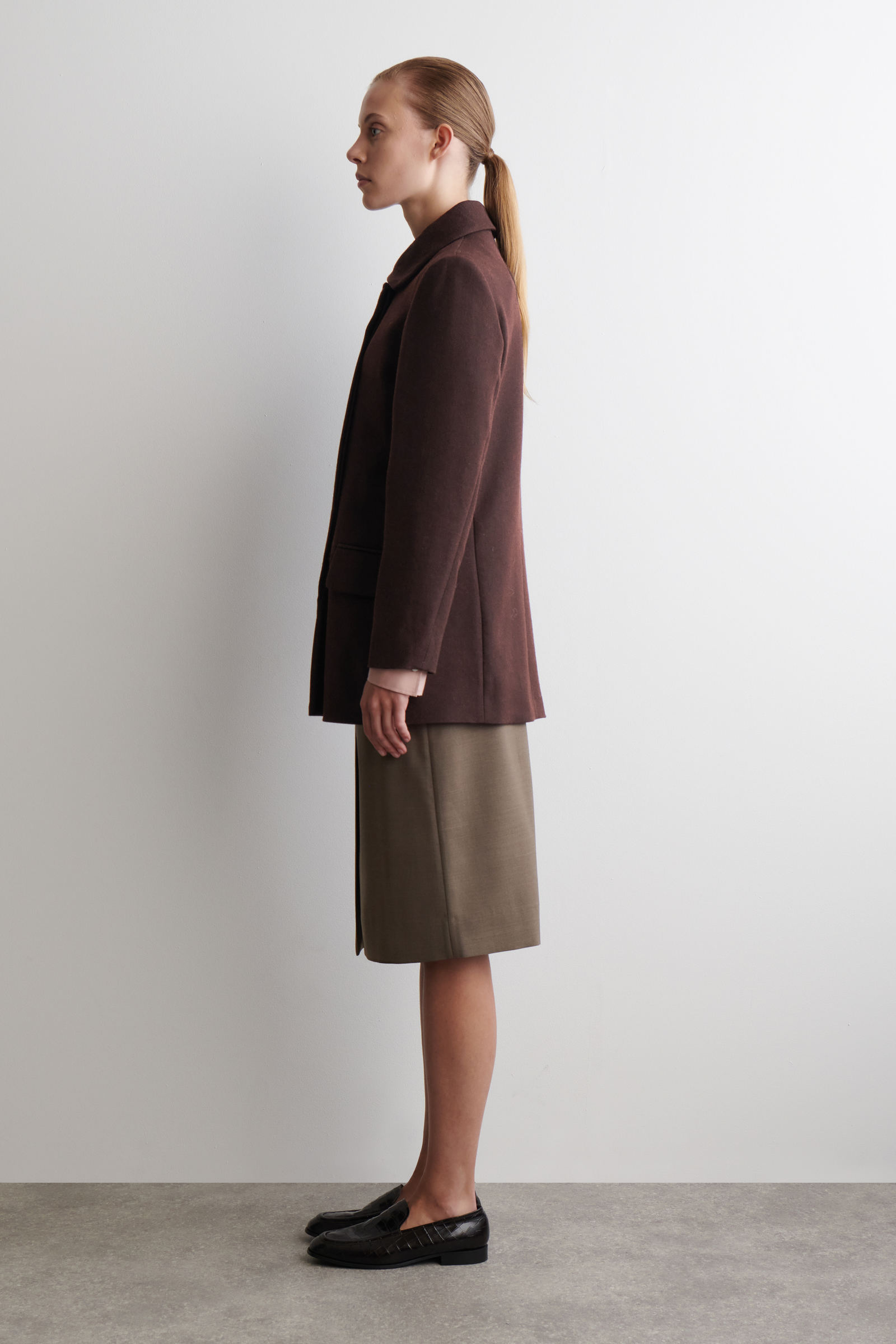 TAILORED WOOL-BLEND JACKET テーラードウールブレンドジャケット