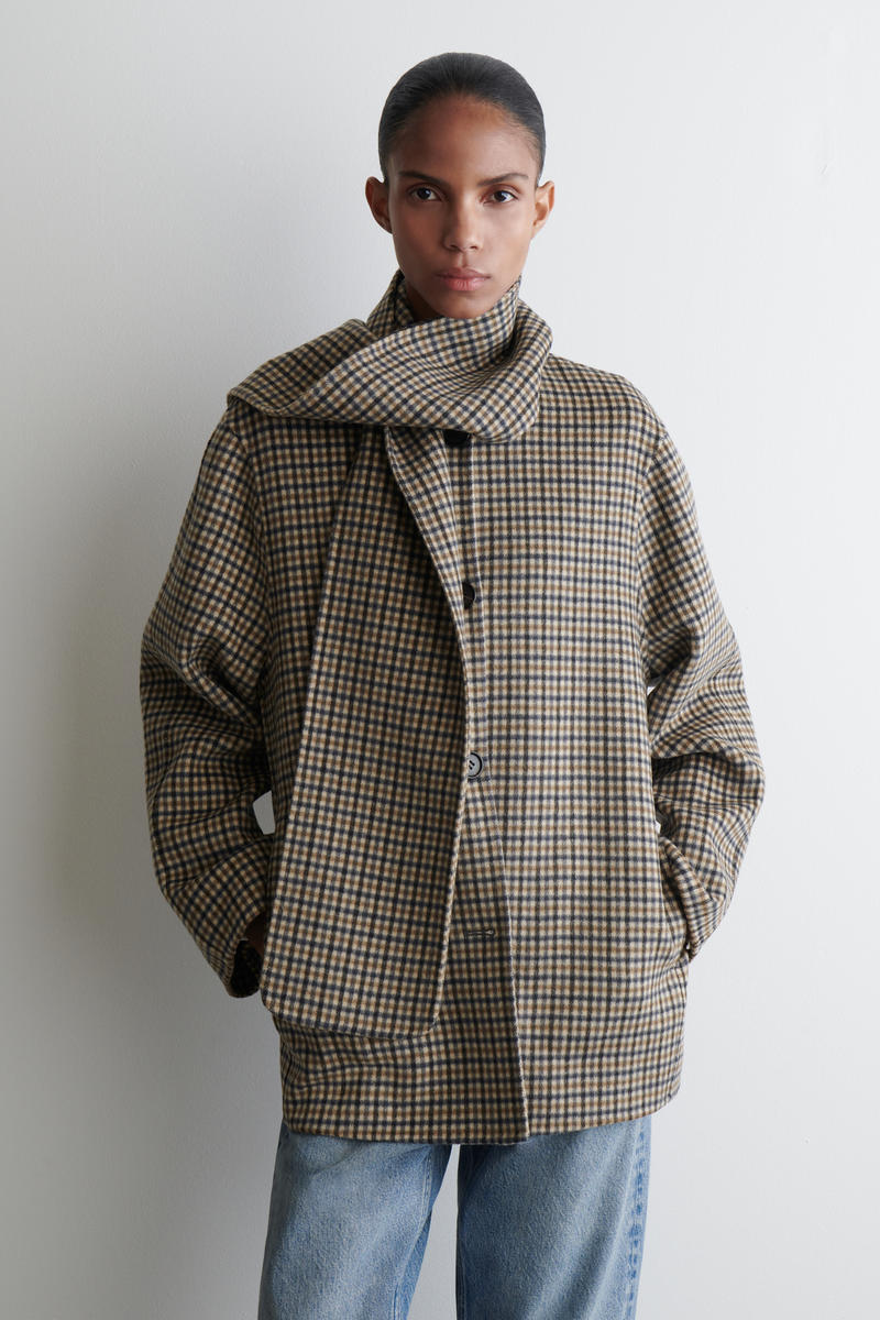 DOUBLE-FACED WOOL SCARF JACKET ダブルフェイスウールスカーフ