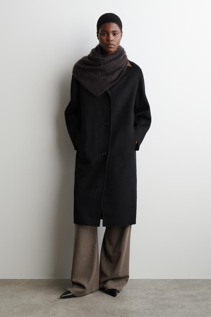 DOUBLE-FACED WOOL COAT ダブルフェイスウールコート ブラック｜COS