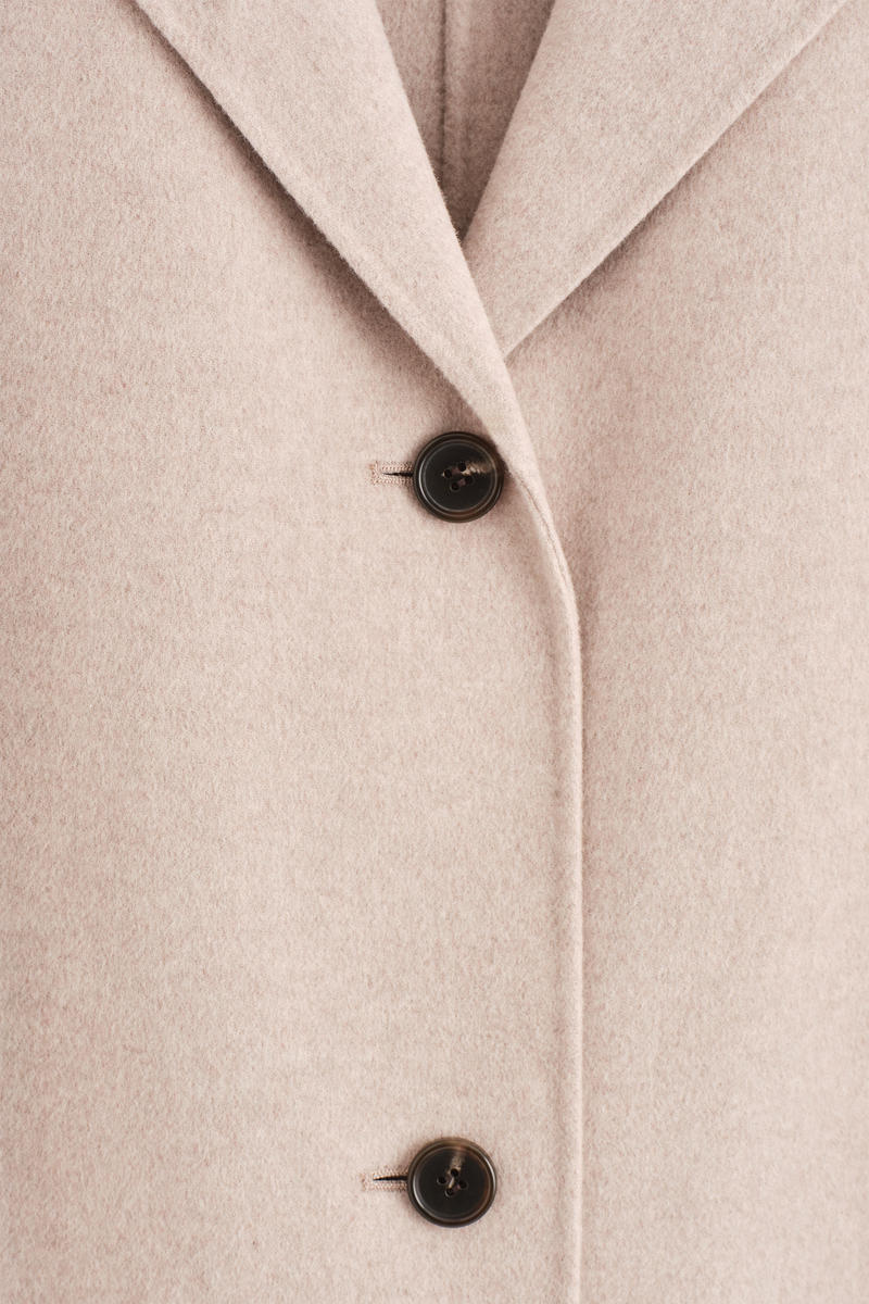 DOUBLE-FACED WOOL COAT ダブルフェイスウールコート ライトベージュ