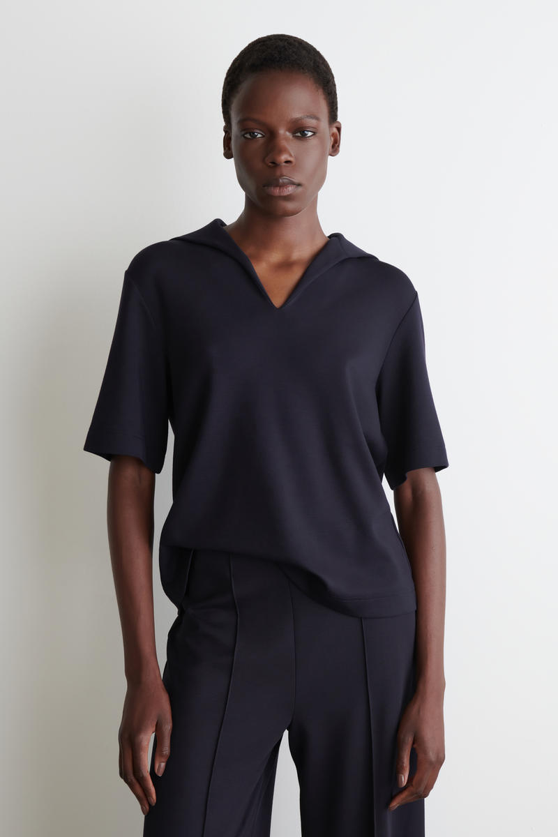 SAILOR-COLLAR JERSEY T-SHIRT セーラーカラージャージーTシャツ