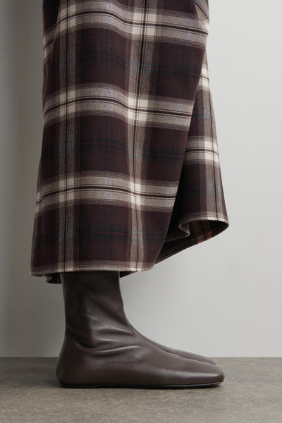 COS レザーソックスブーツ