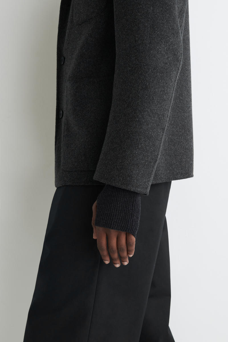 COS リブ編みウールフィンガーレスグローブ