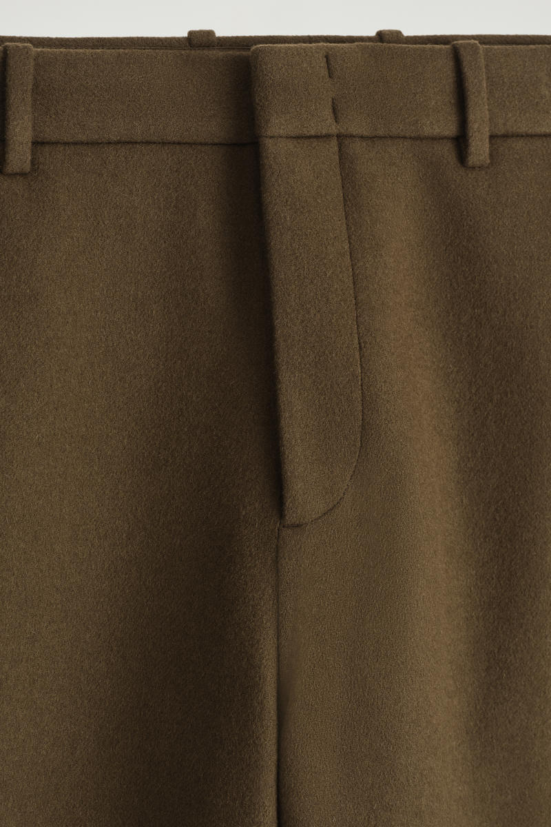 COS スプリットウールワイドレッグトラウザーズ