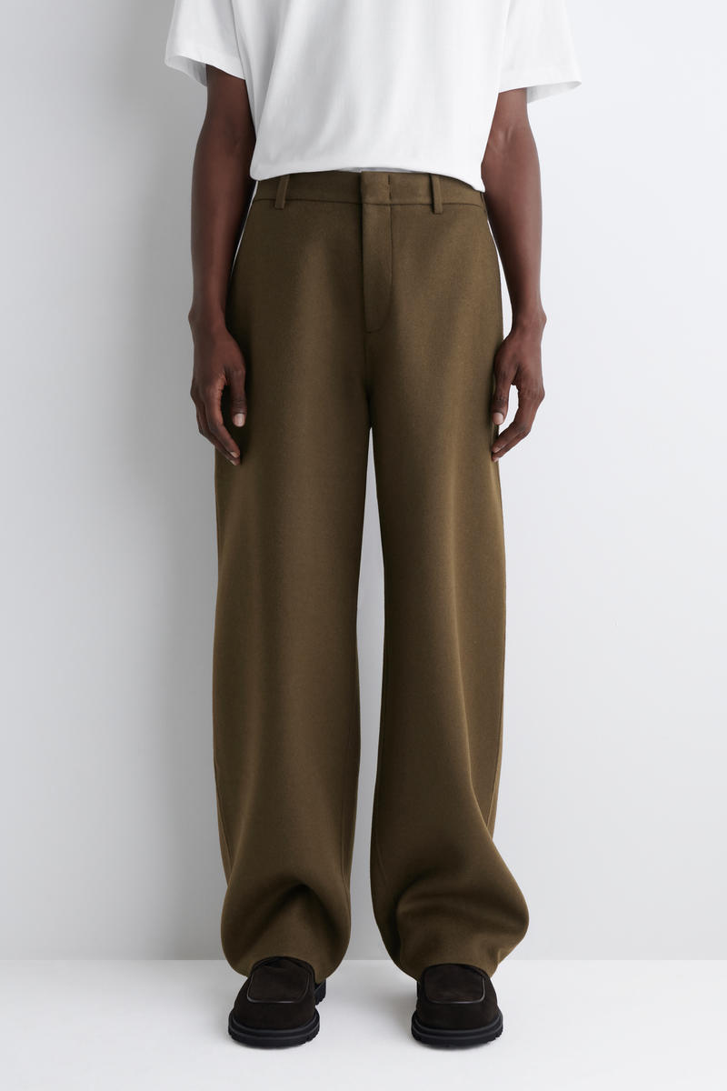 COS スプリットウールワイドレッグトラウザーズ