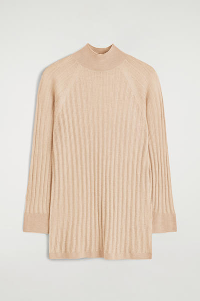 COS シアーリブニットトップス