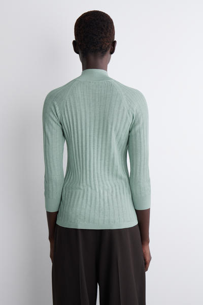 COS シアーリブニットトップス