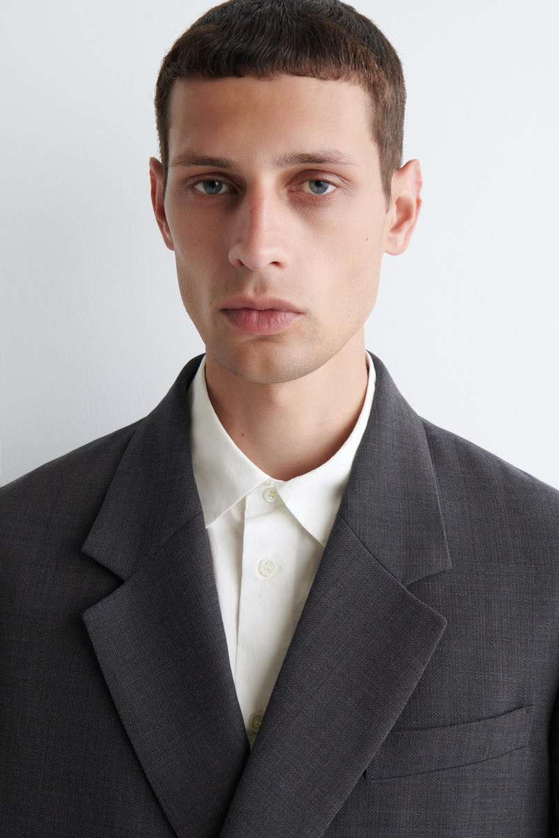 UNSTRUCTURED WOOL-BLEND BLAZER アンストラクチャードウールブレンド