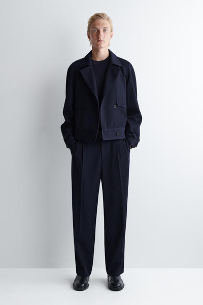 COS ウール混ダブルブレストジャケット