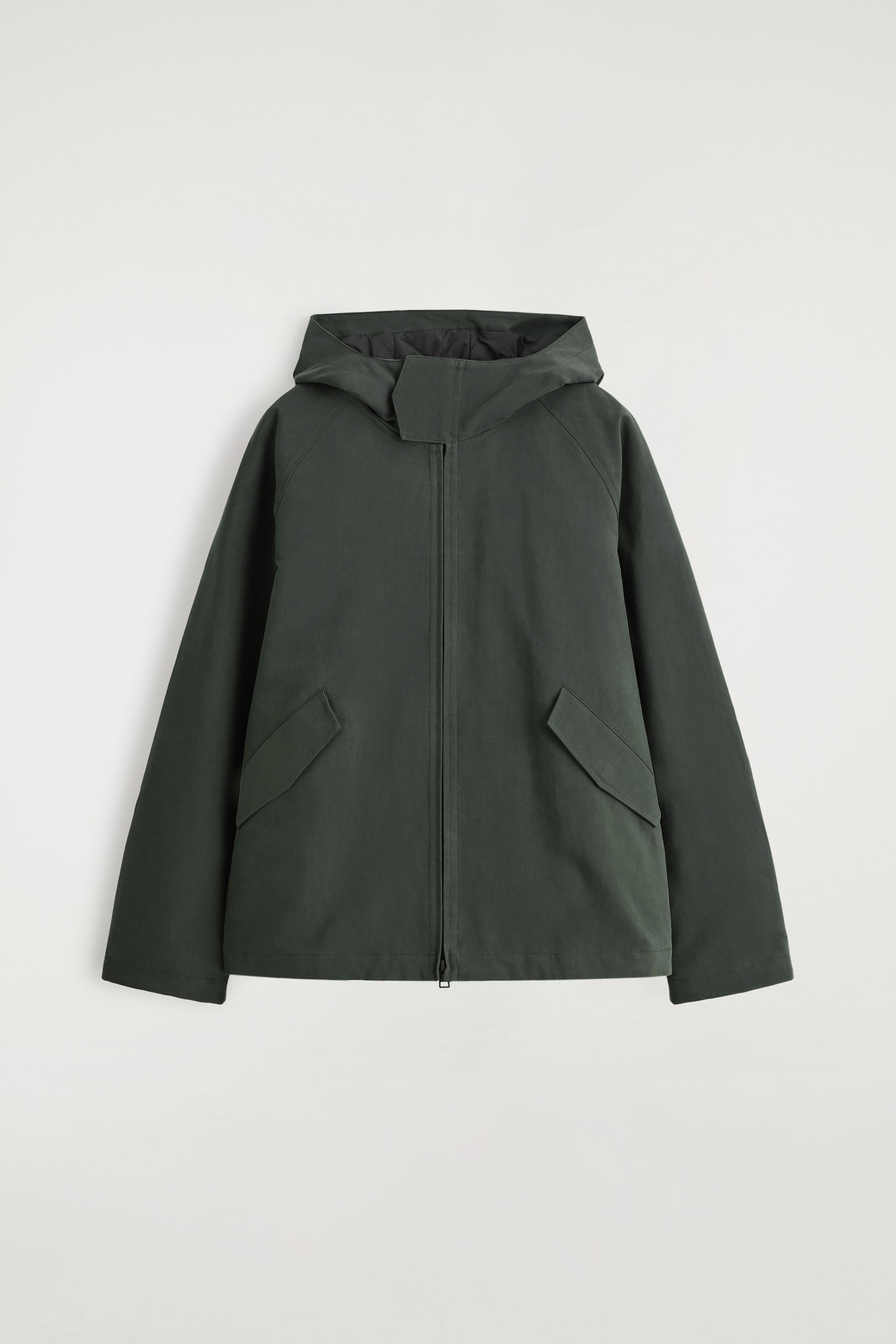 COS フード付きジャケット TECHNICAL COTTON HOODED JACKET テクニカルコットン フード付き