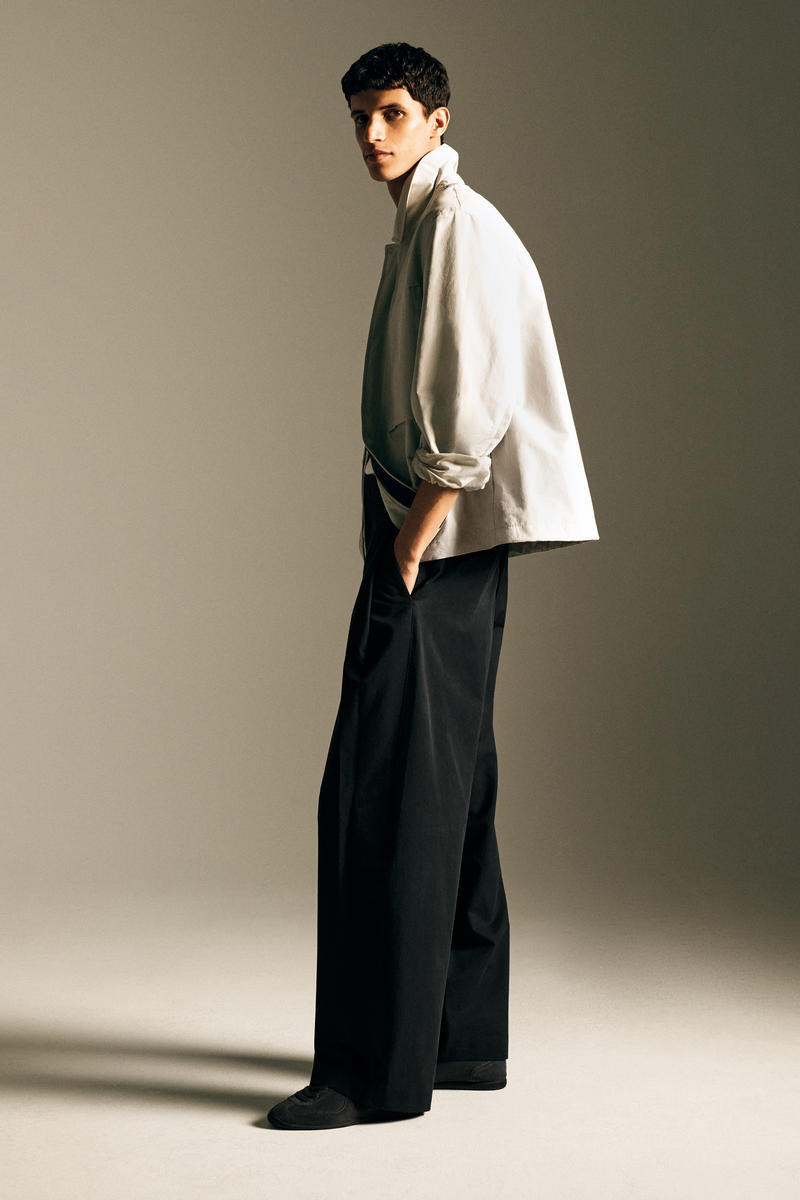WIDE-LEG COTTON TROUSERS ワイドレッグコットンパンツ グレー｜COS