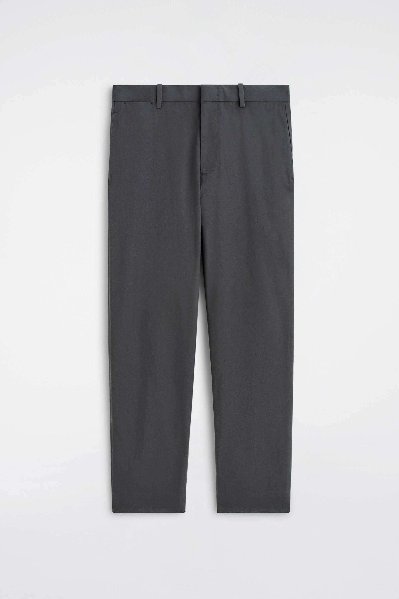 COTTON STRAIGHT-LEG CHINOS コットンストレートレッグチノ チャコール