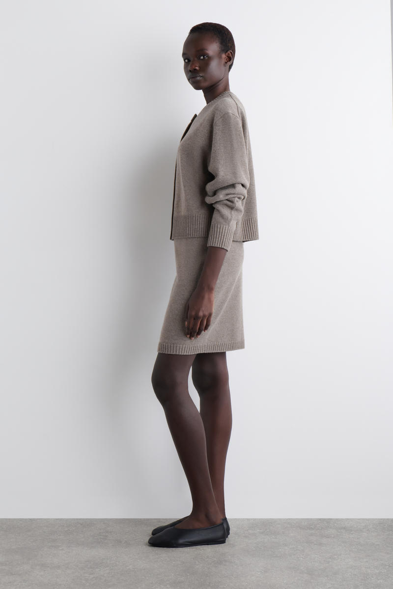 MERINO WOOL CARDIGAN メリノウールカーディガン モールメランジュ