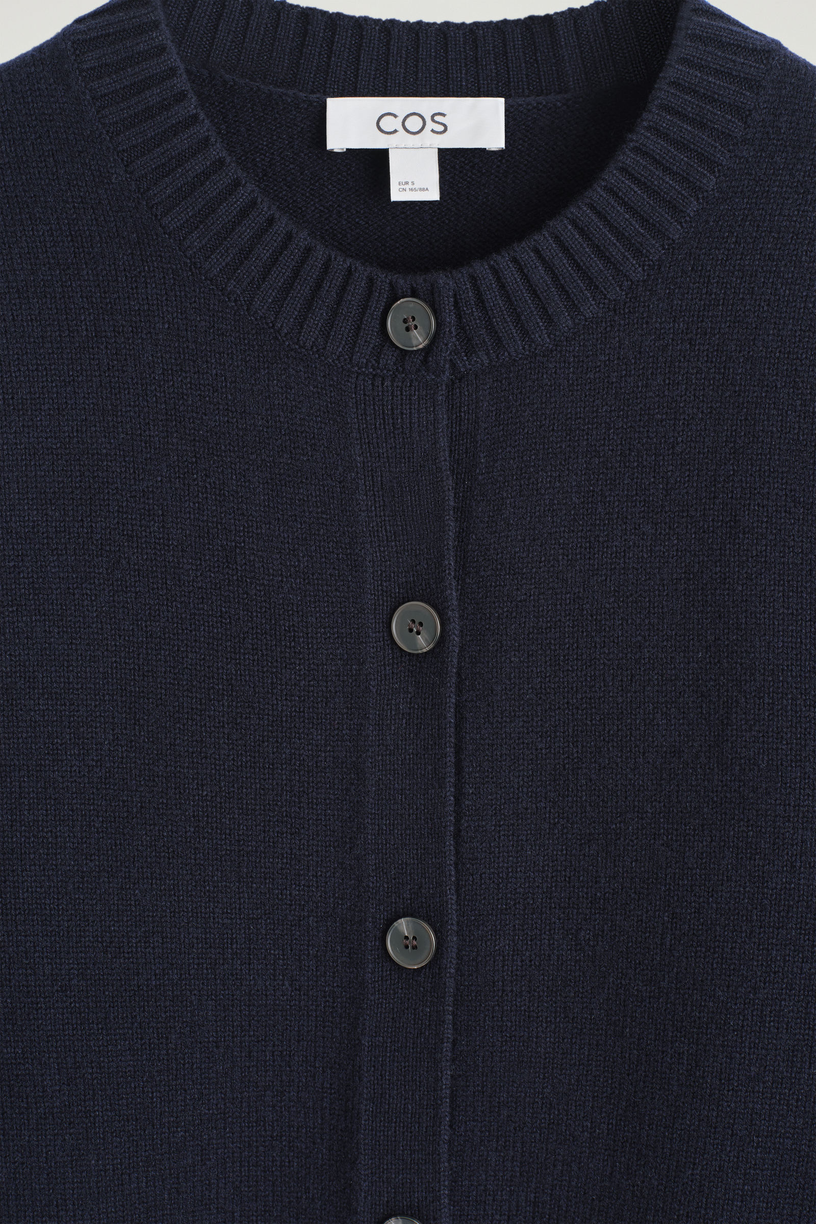 MERINO WOOL CARDIGAN メリノウールカーディガン ネイビー｜COS コス