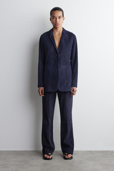 COS スエードストレートレッグトラウザーズ