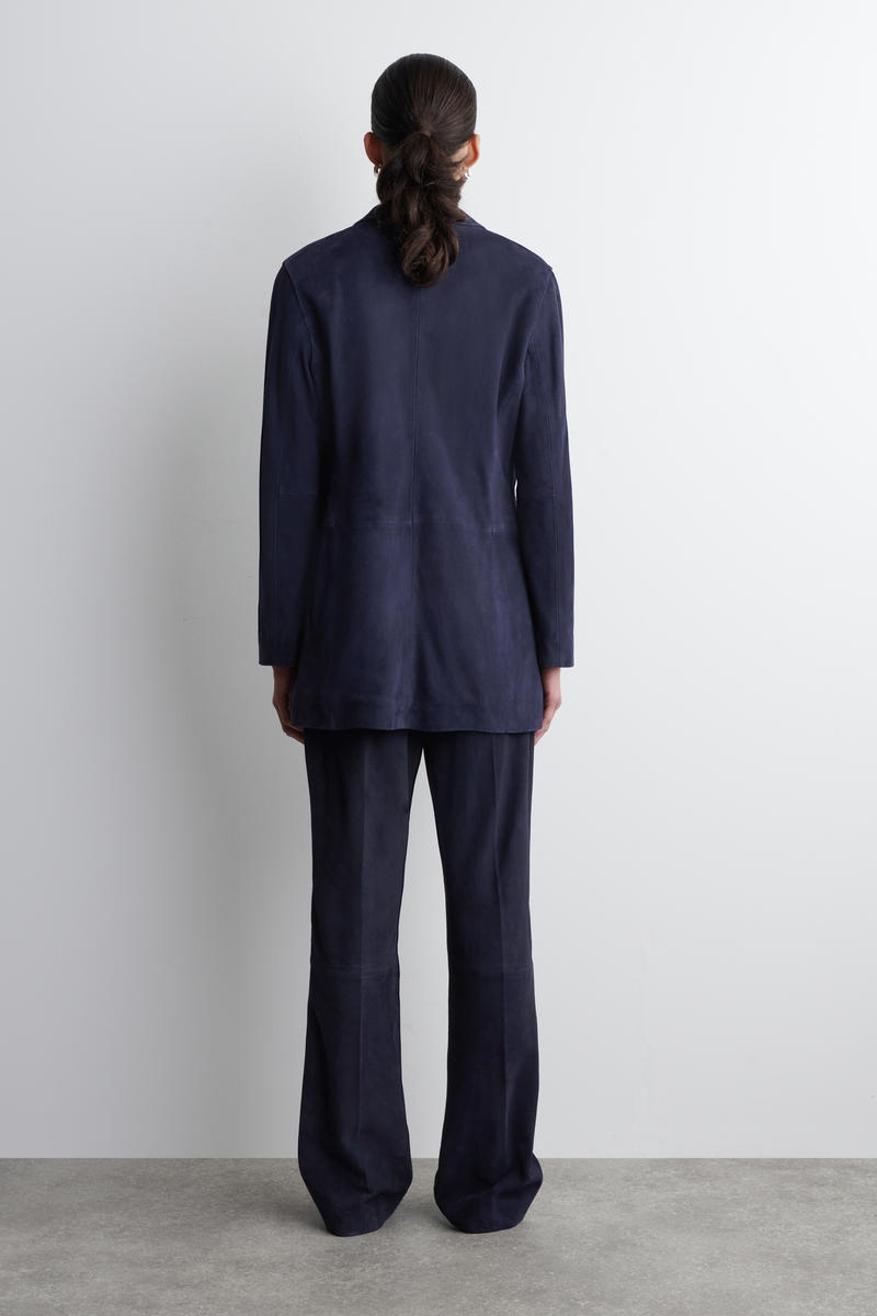 COS スエードシングルブレストブレザー