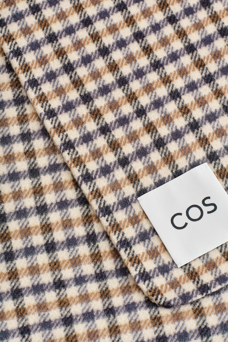 CHECKED DOUBLE-FACED MERINO WOOL SCARF チェック柄リバーシブル