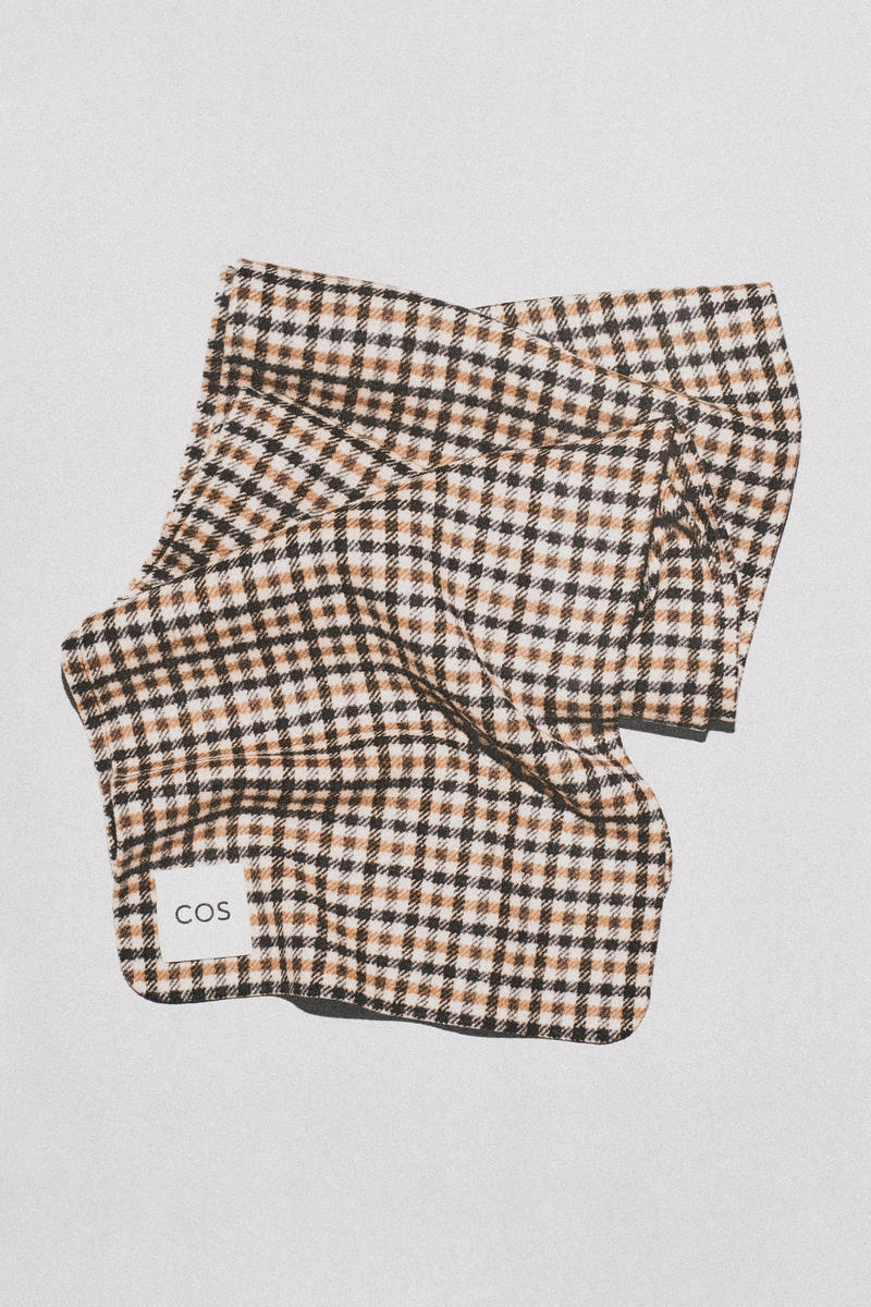 CHECKED DOUBLE-FACED MERINO WOOL SCARF チェック柄リバーシブル