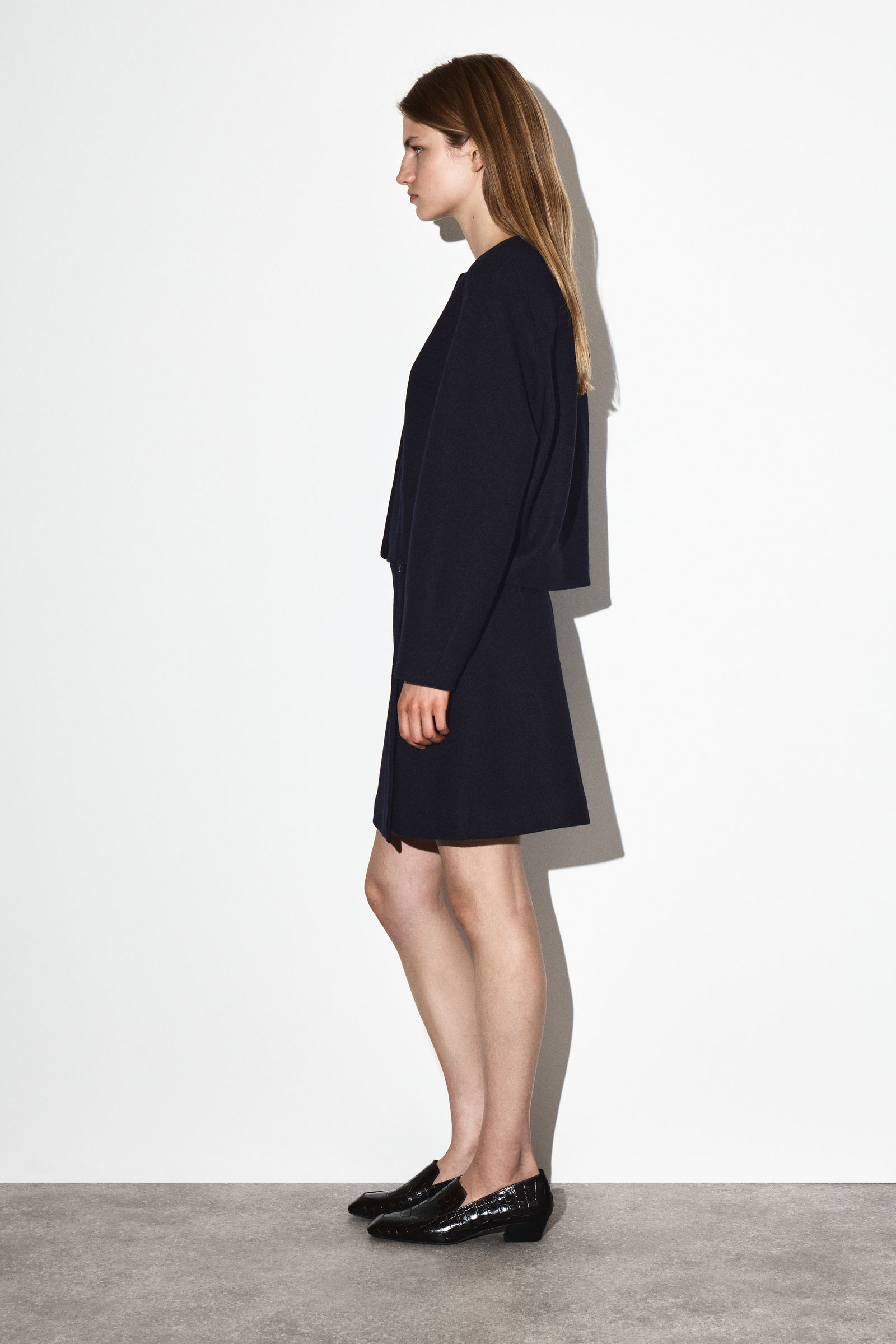 BOILED MERINO WOOL MINI SKIRT ボイルドメリノウールミニスカート