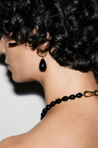 COS アシンメトリー パールイヤリング