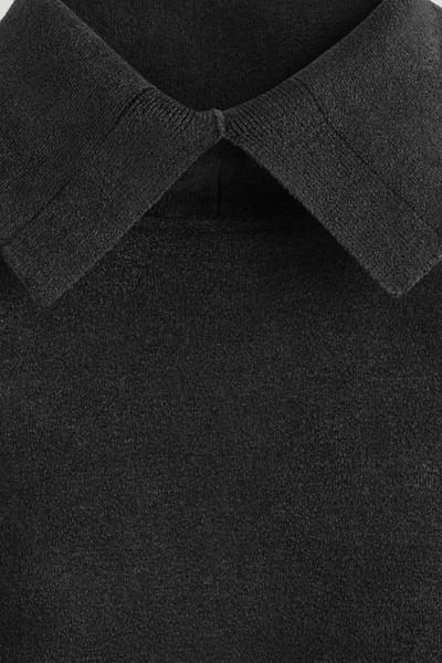 COS シェニールニット ファンネルネックセーター