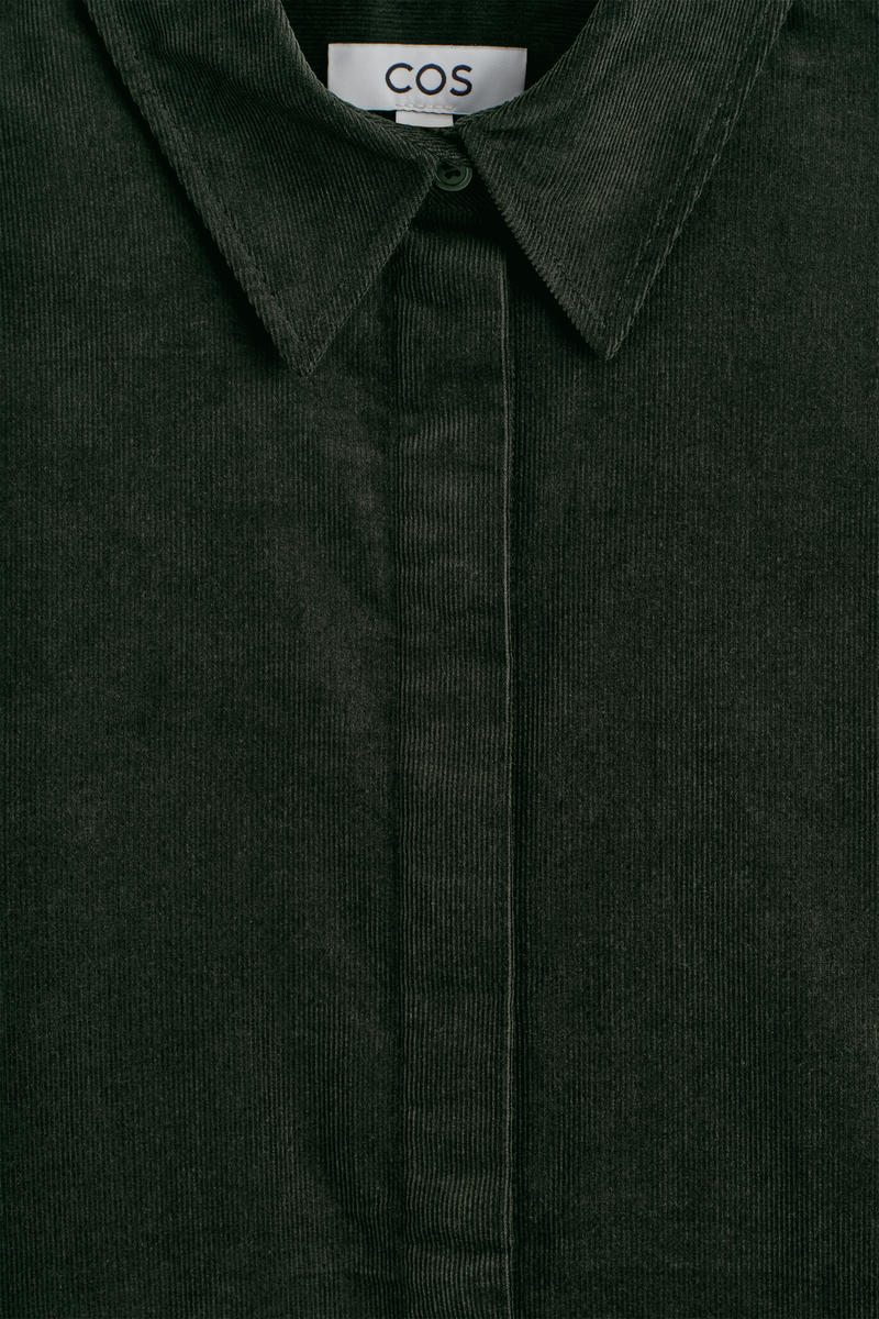 CORDUROY SHIRT コーデュロイシャツ ダークグリーン｜COS コス 公式