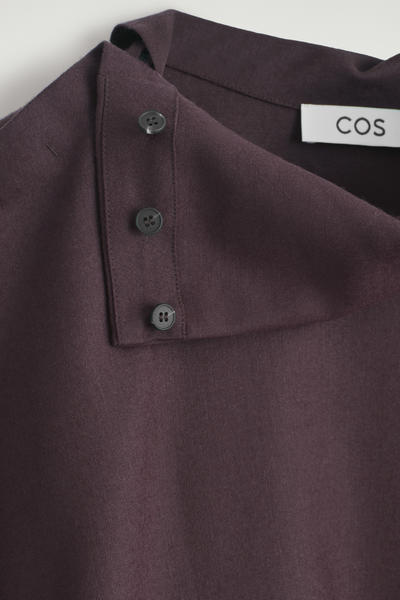 COS ウールフランネルトップ