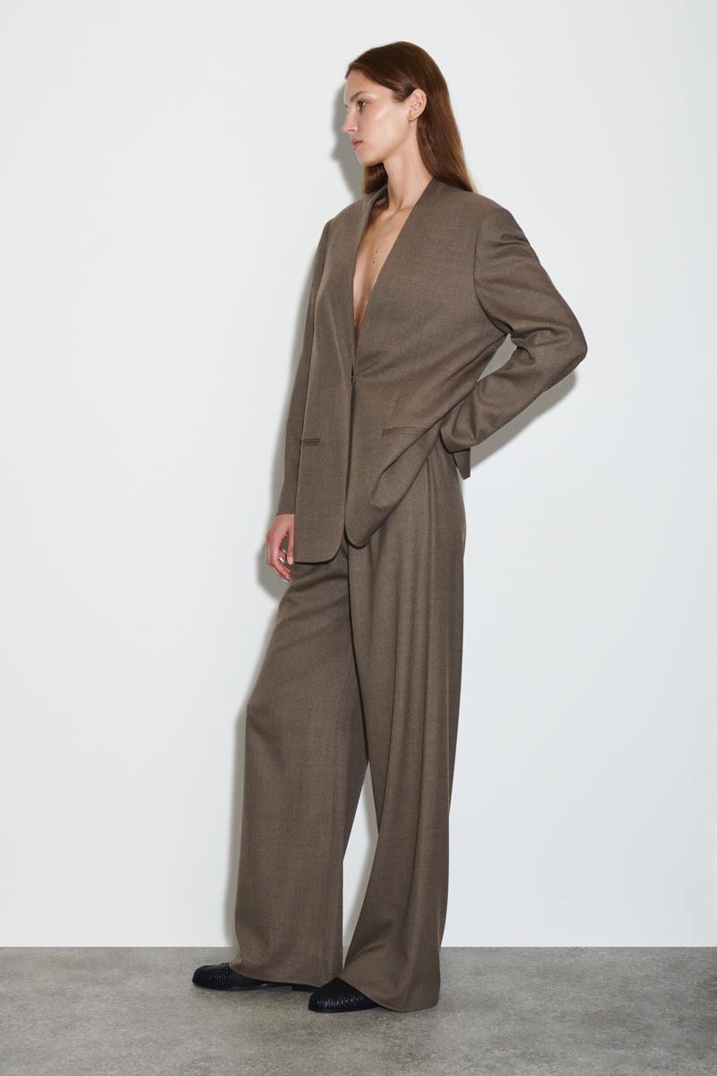 COS ウールブレンドワイドレッグパンツ