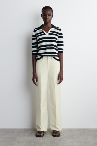 COS オープンニットポロシャツ