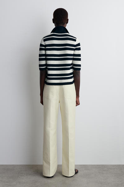 COS オープンニットポロシャツ