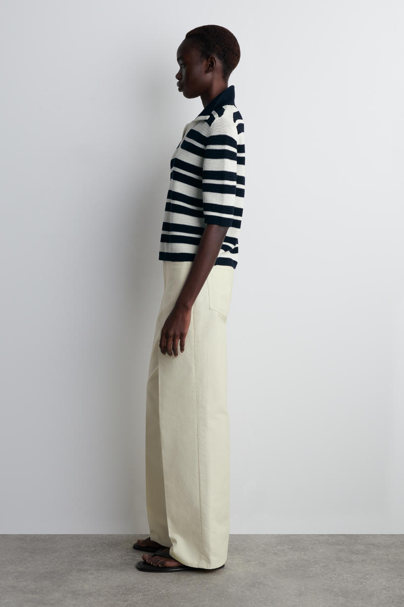 COS オープンニットポロシャツ