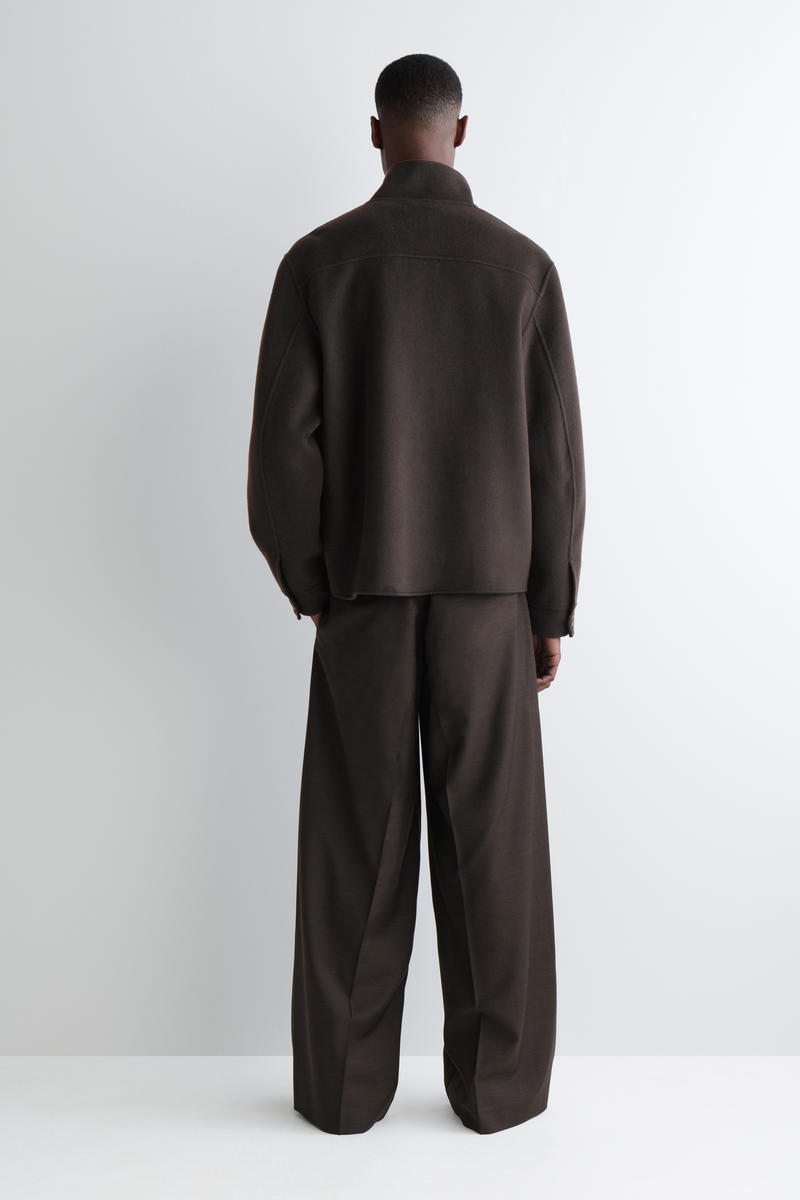 日本製vintageハリントンジャケット切替デザインウール調CBOYグレージュL Harrington Tweed Jacket | Saturdays NYC Japan