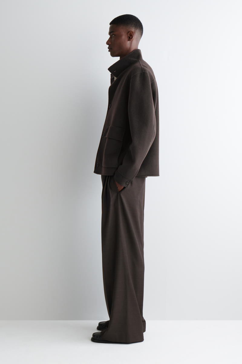 COS ダブルフェイスウールハリントンジャケット DOUBLE-FACED WOOL HARRINGTON JACKET ダブルフェイスウール