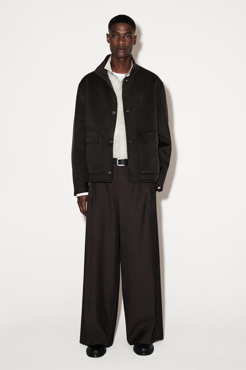 COS ダブルフェイスウールハリントンジャケット DOUBLE-FACED WOOL HARRINGTON JACKET ダブルフェイスウール