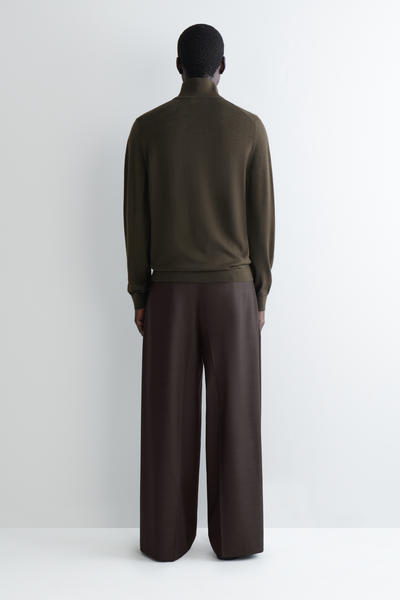 COS メリノウール ボタンカラー ジャンパー