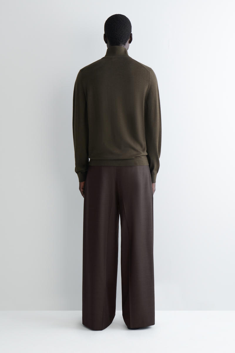 COS メリノウール ボタンカラー ジャンパー