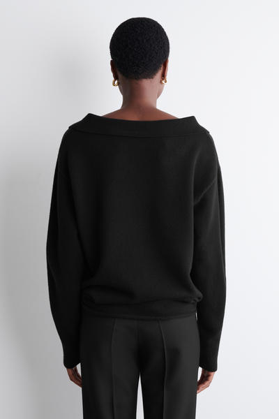 COS メリノウール ポロセーター